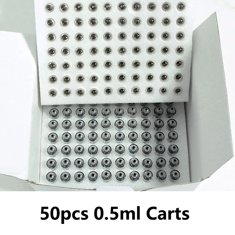 50pcs Cookies 510 Cartridges – White Plastic Tubes with Packing Box & Labels