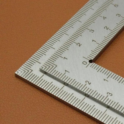 Cute Stainless Steel Mini Square Ruler – Metal Measuring & Layout Tool for School Supplies, Precision Craft & Geometry Work