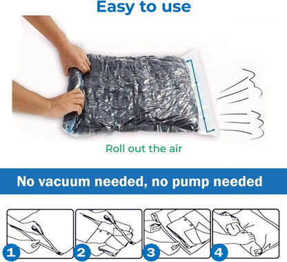 Travel Roll-Up Compression Bags: Space-Saving Luggage Packing Solution for Clothes