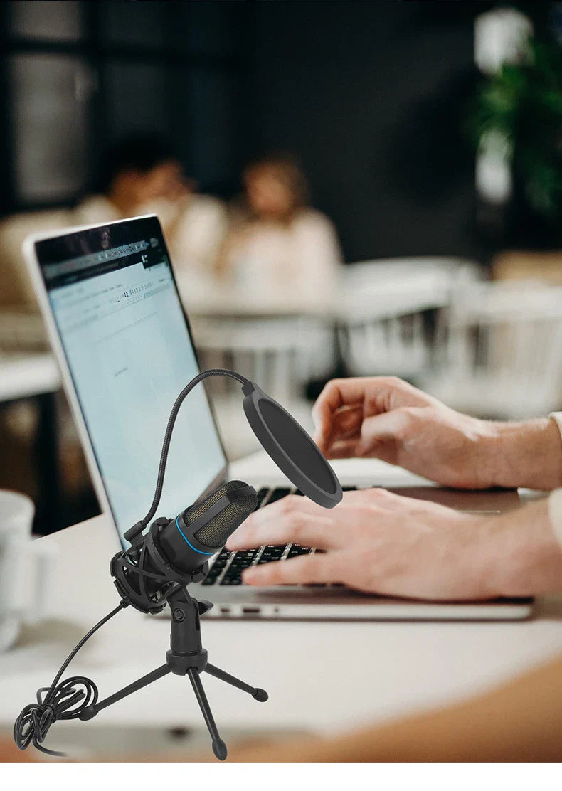 USB RGB Microphone – Condenser Gaming Mic for Podcast, Studio Recording & Streaming on Laptop/PC
