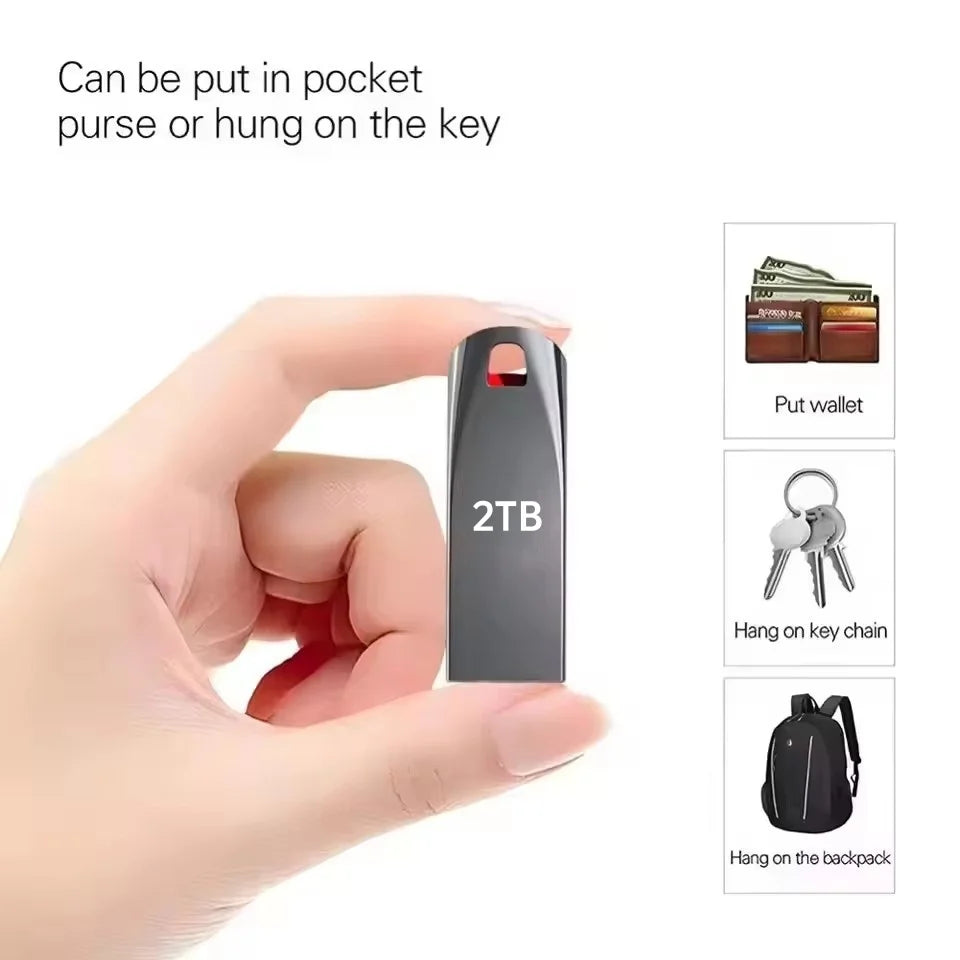 Xiaomi 2TB USB 3.0 Metal Flash Drive - High-Speed Pendrive, Available in 1TB, 512GB, 256GB, Waterproof USB Storage