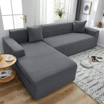 Jacquard Thick Stretch Sofa Cover – Elastic Slipcover for Armchair, L-Shaped & 1–5 Seater Couch Living Room Protector