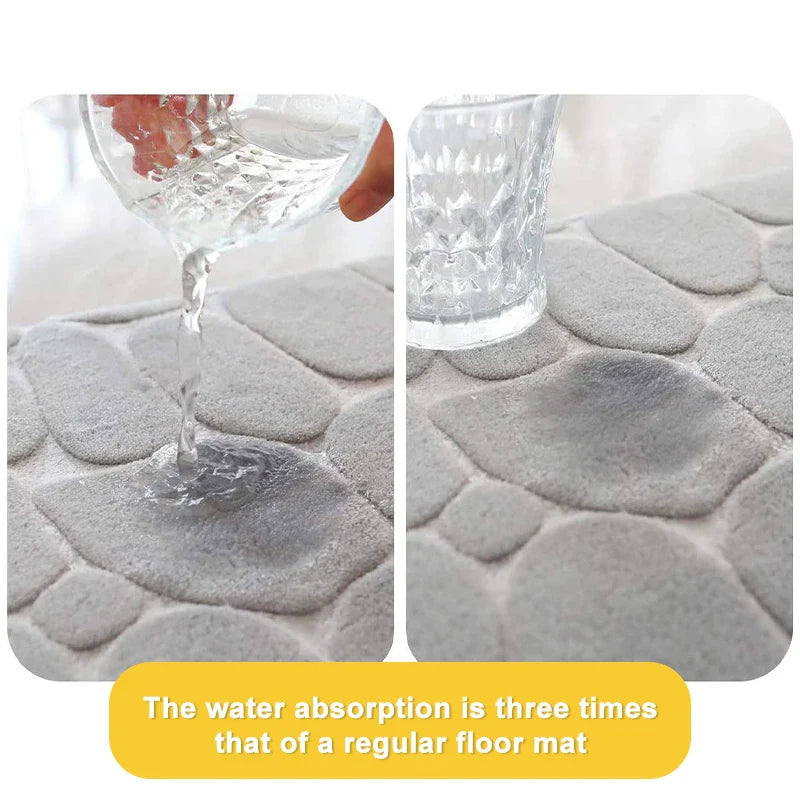 3Pcs Anti-Slip Bath Rug Set – Non-Slip Quick Dry Absorbent Bathroom Mat, Machine Washable Shower Carpet for Home