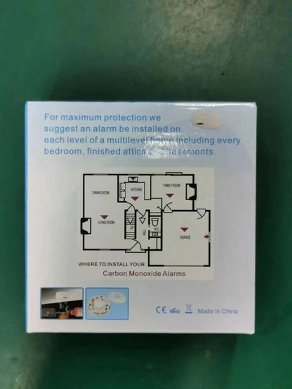 Independent Carbon Monoxide Alarm Detector with 85dB Alarm - High Sensitivity CO Sensor with LCD Photoelectric Display for Home and Hotel