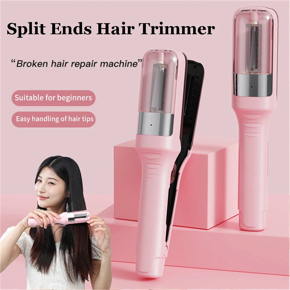 Professional Cordless Hair Ends Trimmer – Automatic Split Remover for Dry, Damaged, Brittle Hair in Women