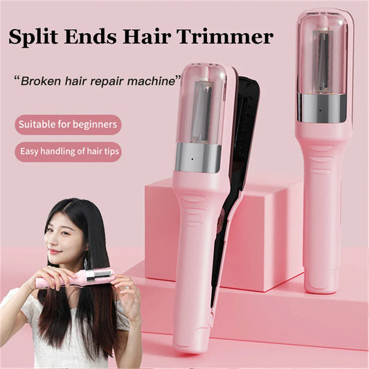 Professional Cordless Hair Ends Trimmer – Automatic Split Remover for Dry, Damaged, Brittle Hair in Women