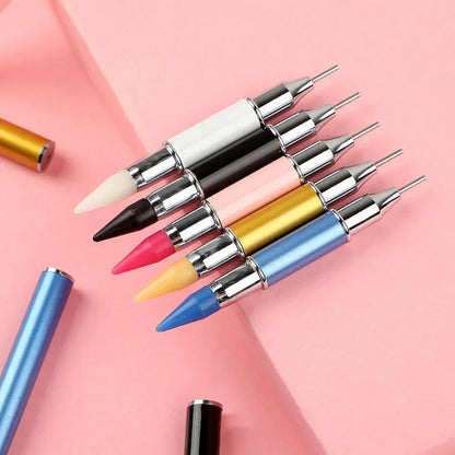 New Diamond Painting Pen Tool – Double-Head Multifunctional Nail Pen, Metal Material, Diamond Painting Accessories