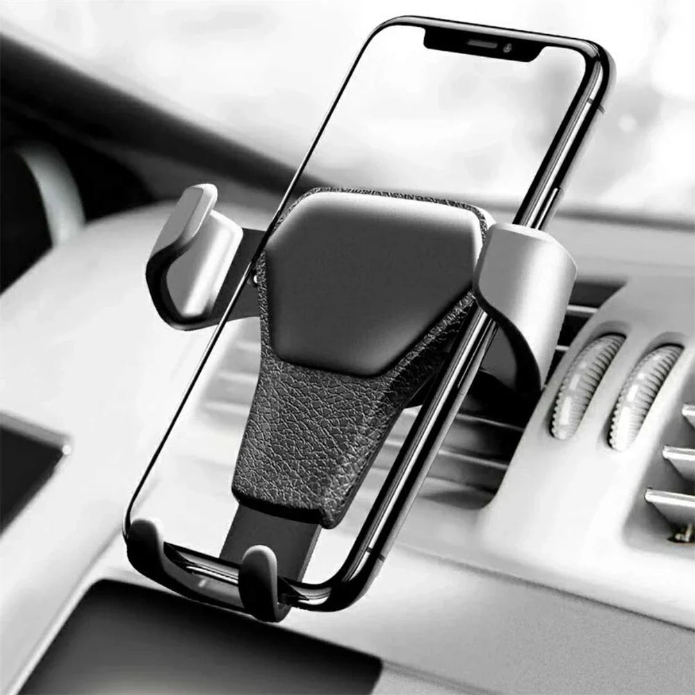 Gravity Car Phone Holder – Air Vent Clip Mount for iPhone & Smartphones