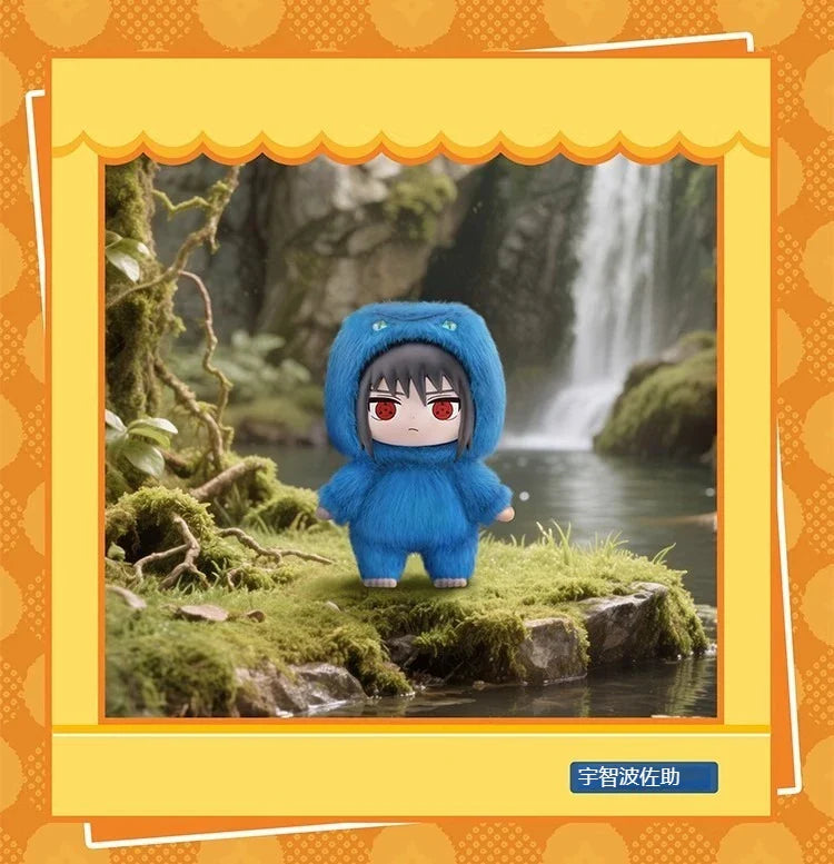 Naruto Series Blind Box Figures — Itachi, Sasuke, Kakashi & Gaara Plush Pendant Collectible Toy, Trendy Birthday Gift