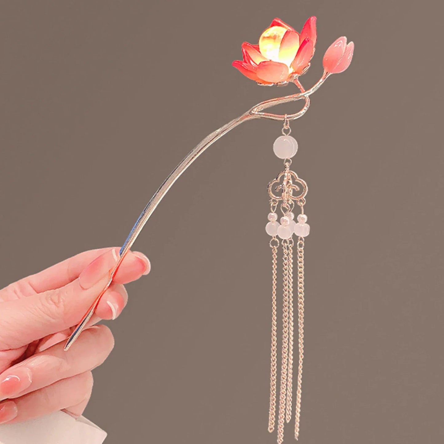 Luminous Antique Lantern Hairpin - Palace Tassel Hair Stick Jewelry for Women, Hanfu, Weddings and Parties