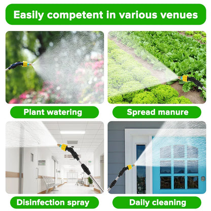 Portable Electric Gardening Sprayer - USB Rechargeable Irrigation Tool with Telescopic Handle and 3 Nozzles for Yard Plants (2400mAh)