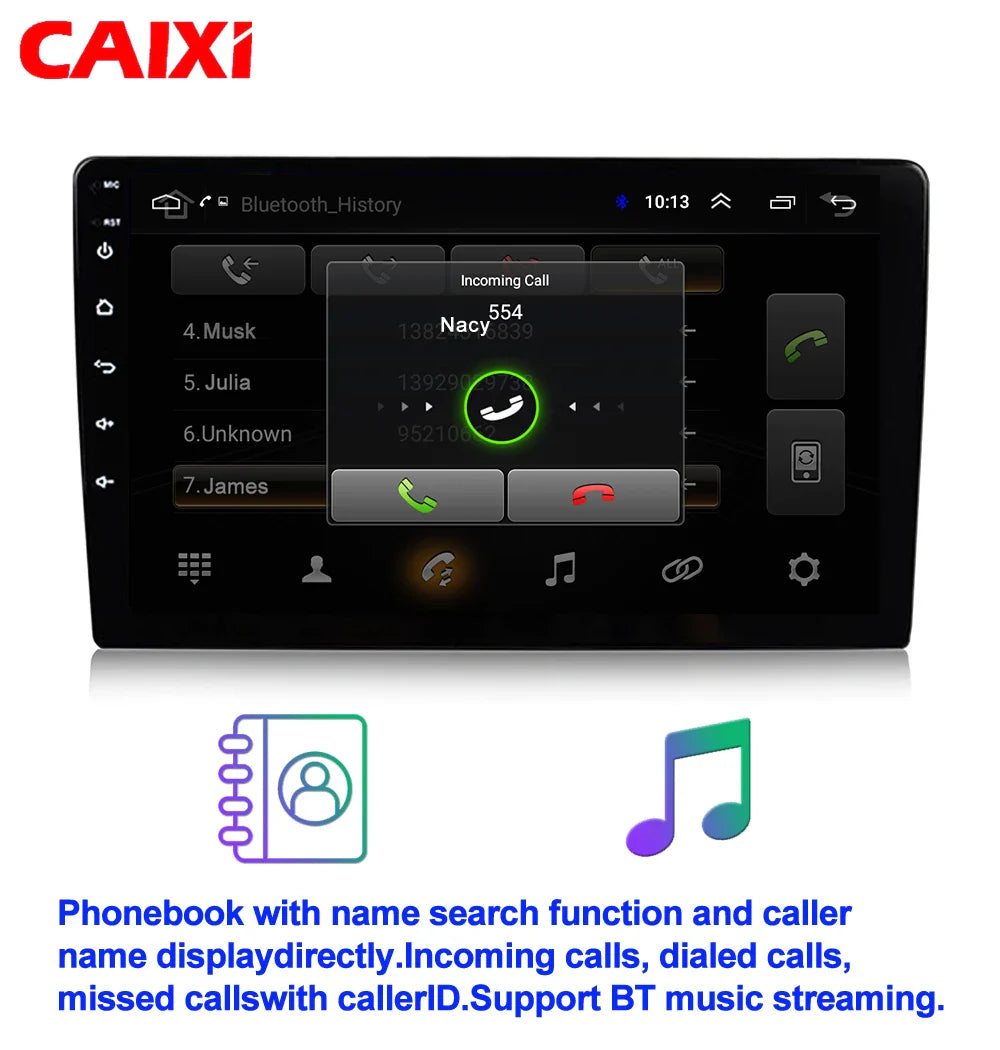 CAIXI 2Din Android 14 Car Radio — Universal CarPlay GPS Multimedia Autoradio for Toyota, Nissan, Jeep, Hyundai, Kia, Chevrolet, VW & Fiat
