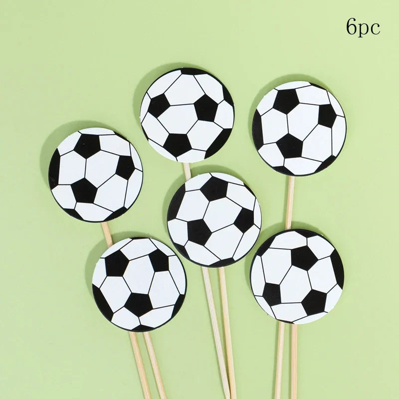 Soccer Cake Topper (Boy) – Football Party Decorations & Happy Birthday Cake Picks for Kids