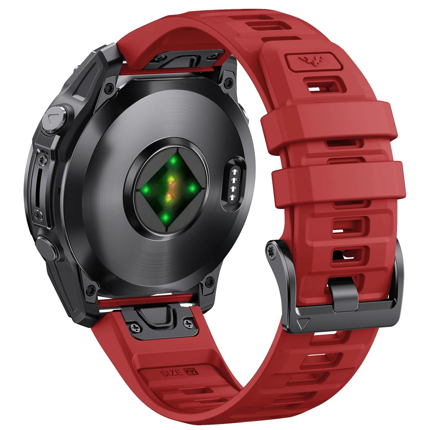 Quick Fit 22mm Silicone Watch Strap for Garmin — Compatible with Fenix 8/E/Epix Pro 47mm, Fenix 7, Fenix 6 Solar, Forerunner 955/945/965