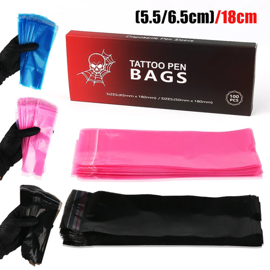 100 PCS Waterproof Tattoo Pen Barrier Film - Protective Tattoo Color Packaging & Anti-Fouling Film for Machines