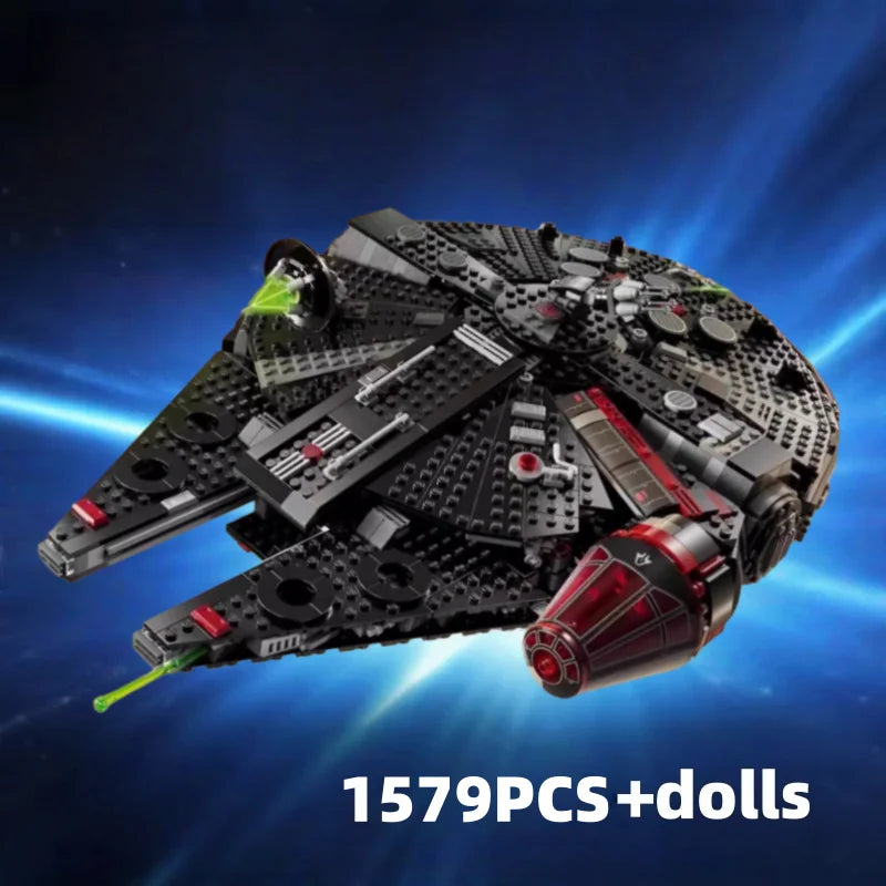 MOC 1579PCS Dark Falcon Starfleet Spacecraft — 75389 DIY Model Assembly Set, Children's Toy & Christmas Gift