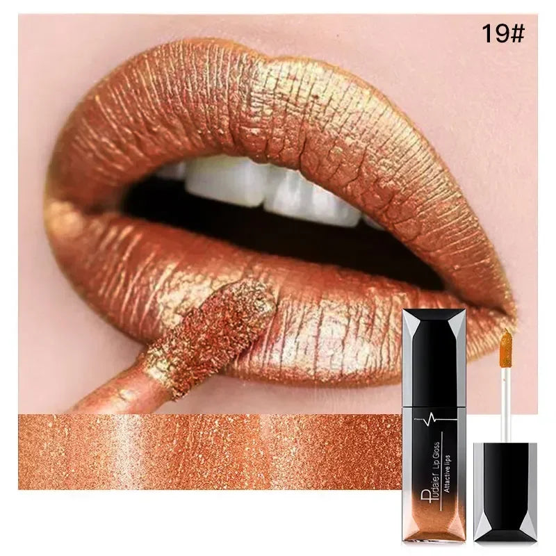 Pudaier Waterproof Matte Lip Gloss – Liquid Lipstick in Nude, Purple, Black Rose Shades
