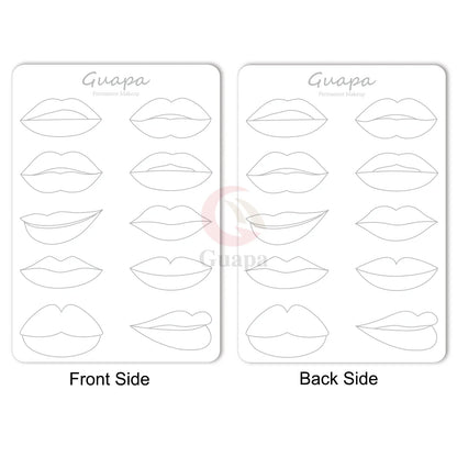 Silicone Practice Skin for Permanent Makeup — Double-Sided Latex Sheet with Brows Design for Hair Stroke Training