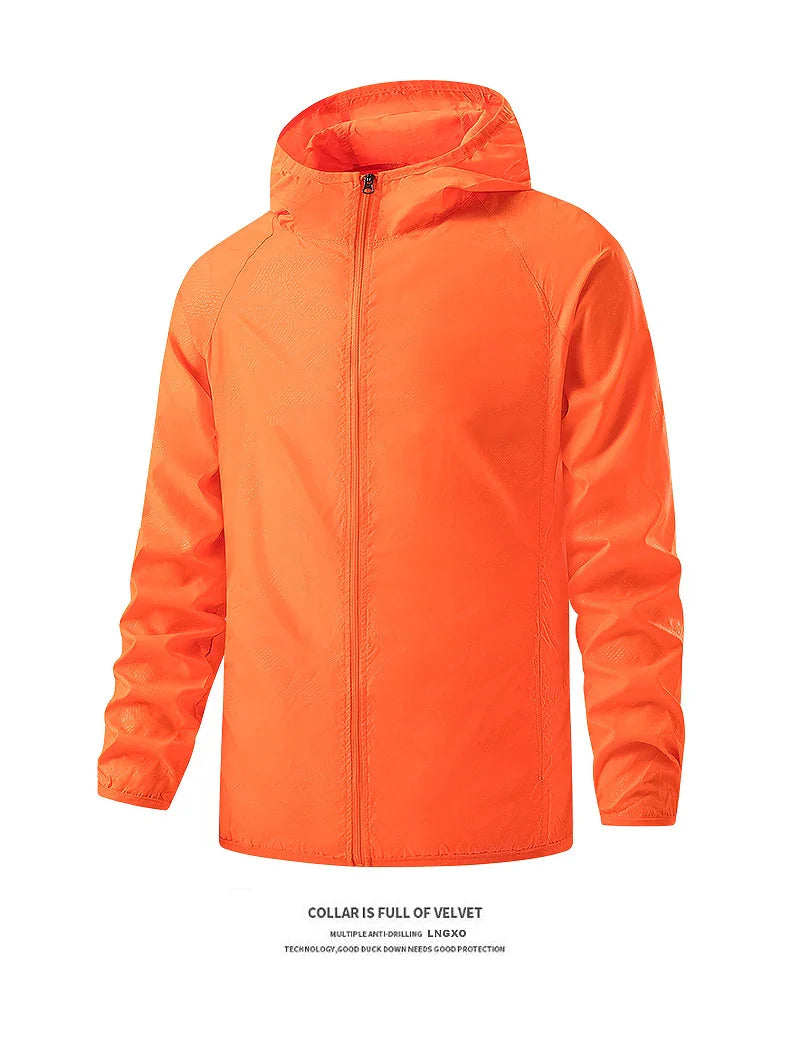 LNGXO Waterproof Hiking Jackets – Sun Protection, Windbreaker, Camping & Climbing Rain Coat, Unisex Portable Outdoor Wear