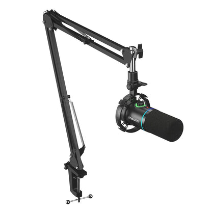 Maono PD200X XLR/USB Dynamic Microphone – Metal Gaming & Streaming Mic with Tap-to-Mute and Gain Control