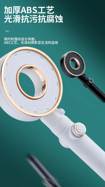 High Pressure Shower Head with 3 Modes – Adjustable Water-Saving Spray & One-Key Stop Nozzle for Bathroom Faucet Accessories