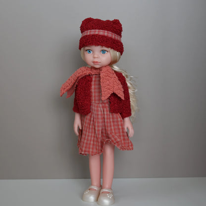 13-Inch Lifelike Girl Doll – Movable Figure with Clothes & Shoes, Realistic Toy Birthday Gift
