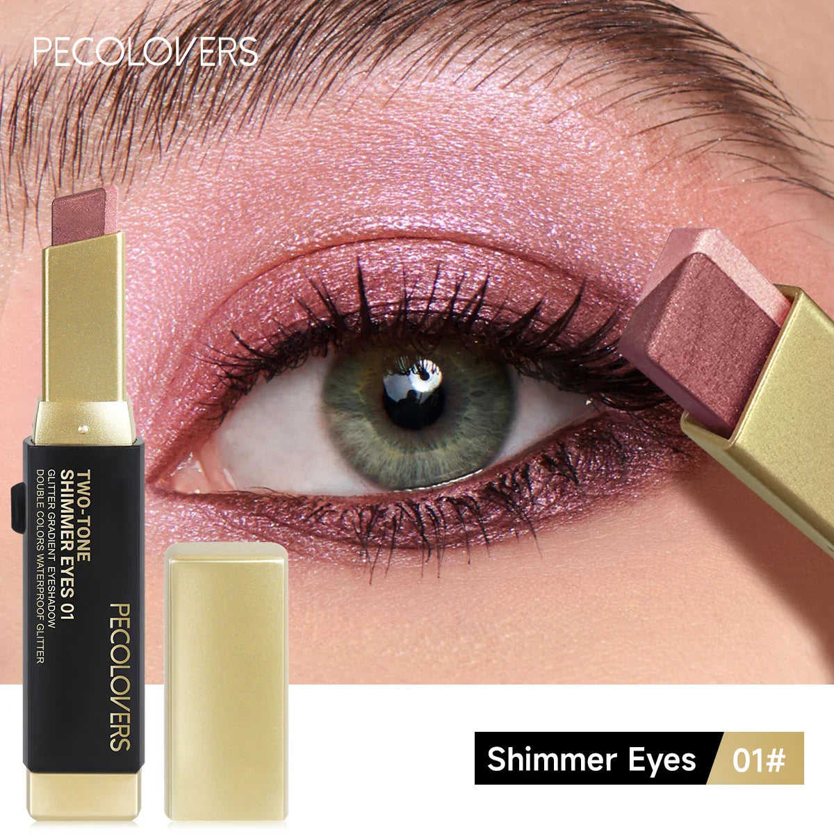 Double Color Eyeshadow Stick – Waterproof Long-Lasting Glitter & Metallic Shimmer Highlight Eye Makeup Pen