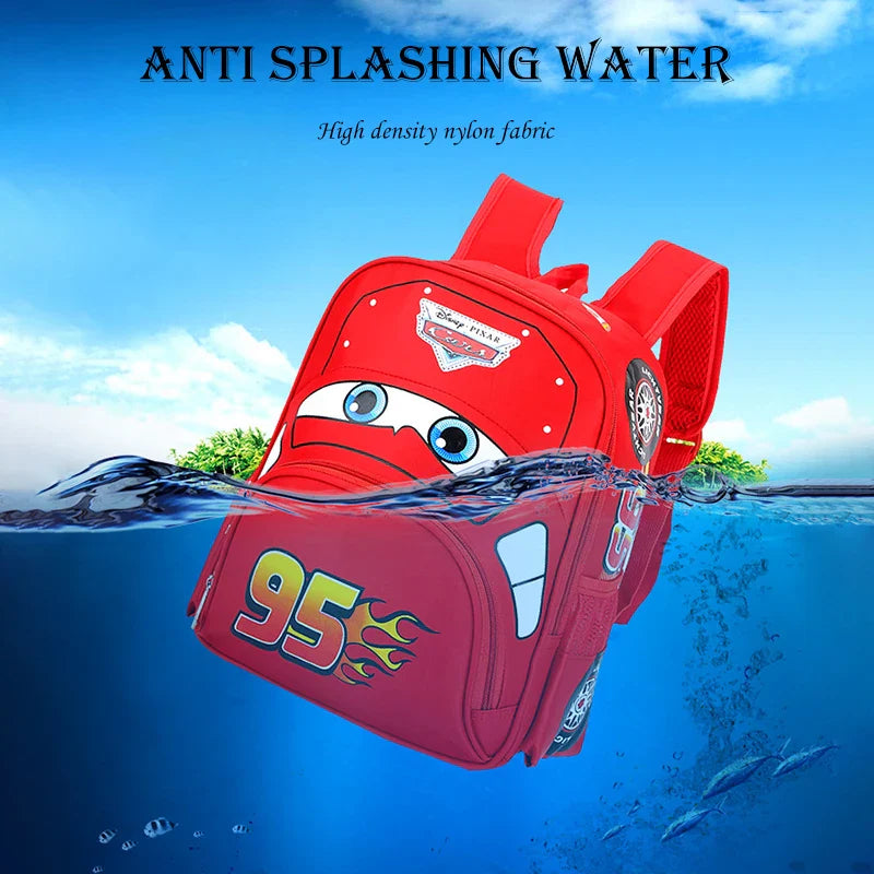 Disney 2024 Cartoon Car Backpack - Cute Kindergarten and Preschool School Bag for Children