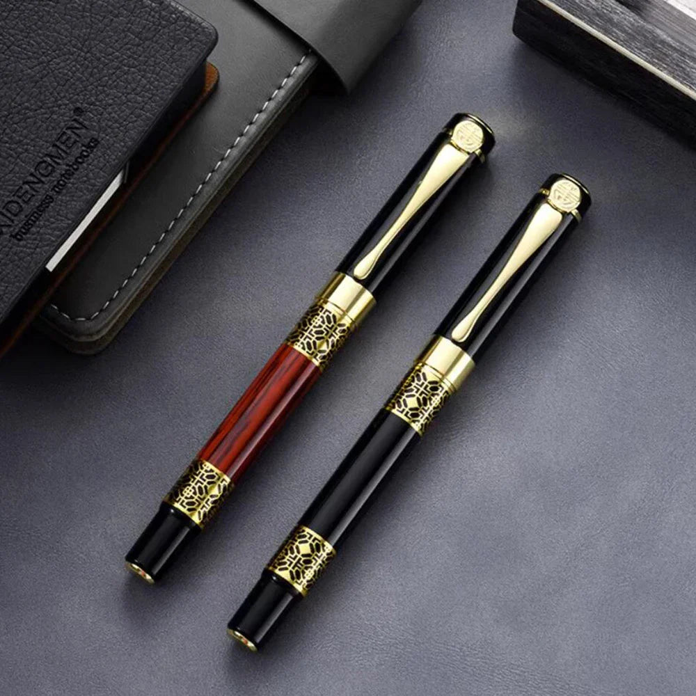 Metal Wood Grain Fountain Pen - High-Quality School Supplies for Students, Ballpoint & Fountain Pen Stationery