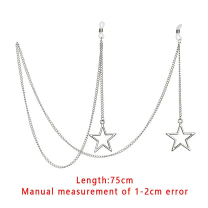 New Fashion Women's Eyeglass Chain - Hollow Star & Pearl Beaded Lanyard for Sunglasses & Reading Glasses, Neck Strap Holder