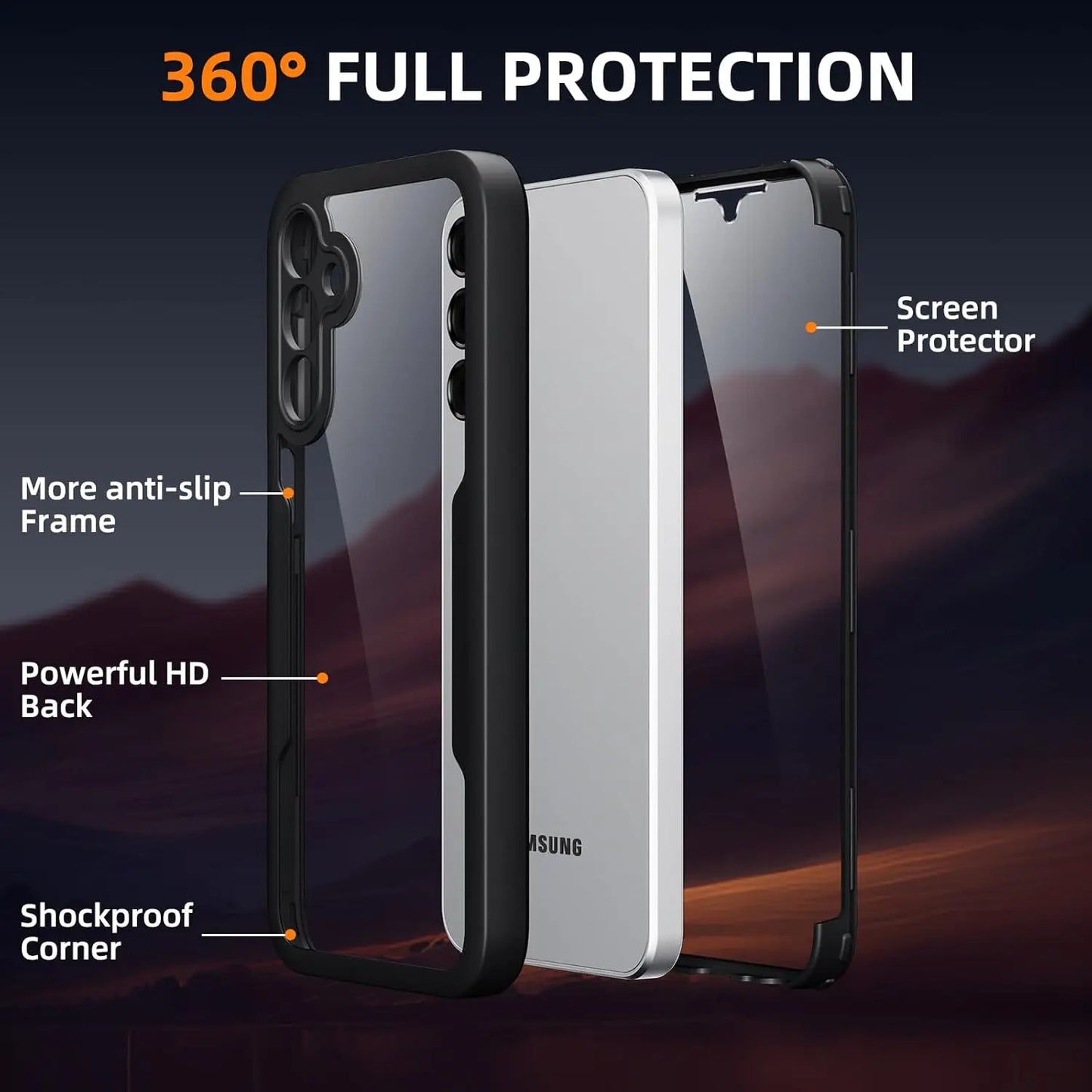 Full Body Protective Case for Samsung Galaxy A Series 5G - Rugged Shockproof Phone Cover