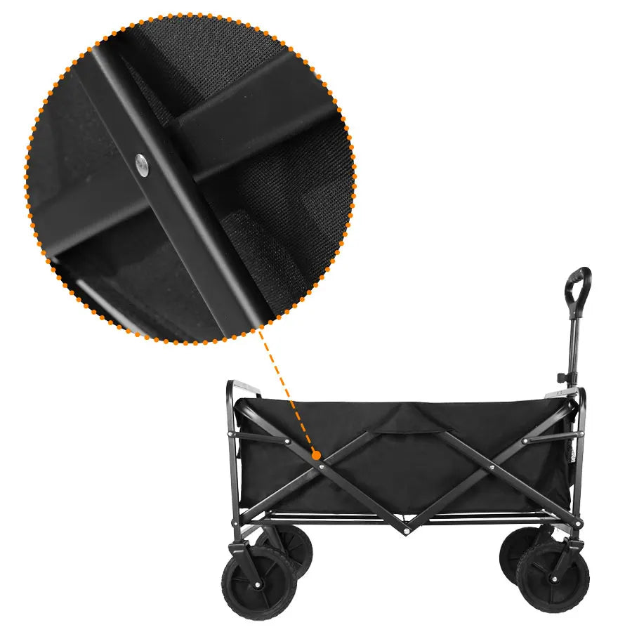 Heavy Duty Large Capacity Folding Wagon – Collapsible Portable Utility Cart for Shopping, Beach & Garden