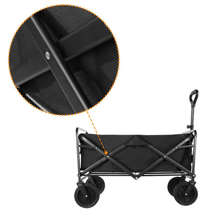 Heavy Duty Large Capacity Folding Wagon – Collapsible Portable Utility Cart for Shopping, Beach & Garden