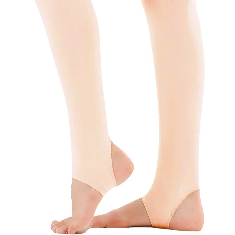 Summer Girls 60Den Semi-Transparent Velvet Matte Stirrup Tights – Footless Soft Tights for Daily Wear, Size S-XXL (80-160cm)