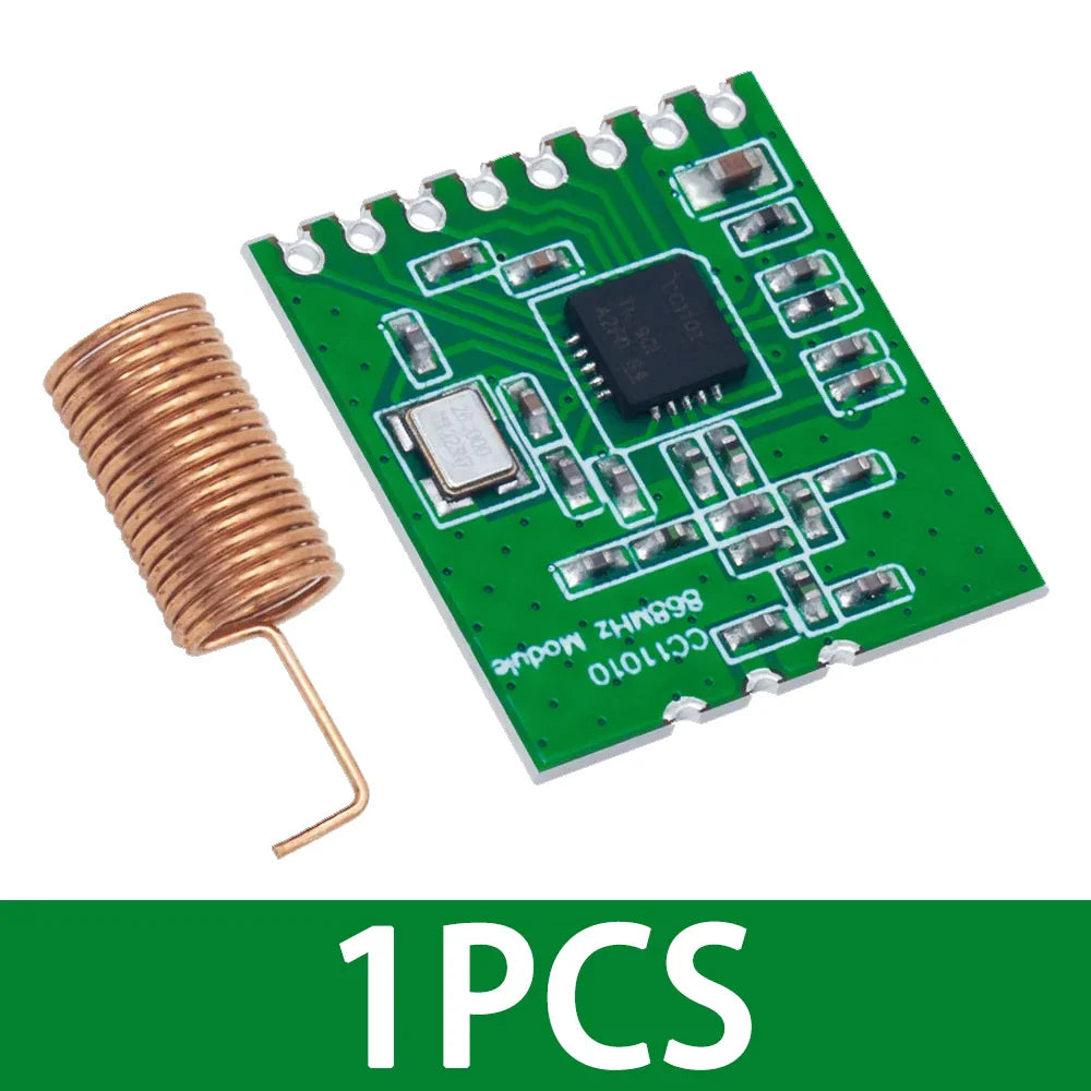 CC1101 433/868MHz Wireless Transceiver Module – 10mW Long Range (300–1000m) with SMA Antenna for Arduino