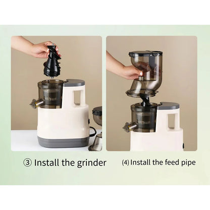 Houselin 7" Masticating Juicer — Cold Press Electric Juicer for Whole Fruits & Vegetables, High Yield
