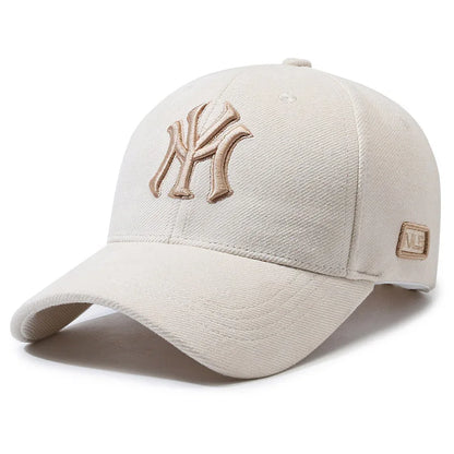 Embroidered Letter Baseball Cap - Adjustable Unisex Casual Duck Bill Sun Hat for Men & Women