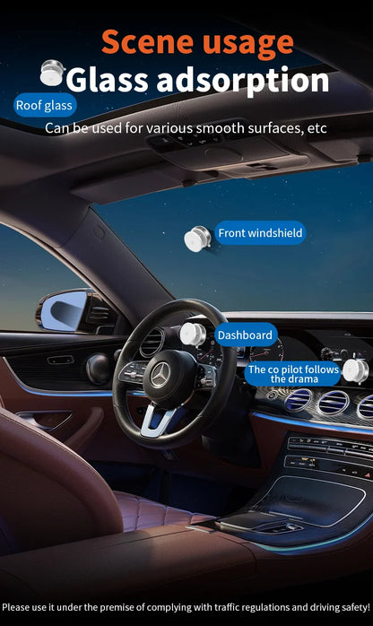 Magnetic Car Phone Mount – 360° Rotation, Vacuum Adsorption with Super Strong Suction for iPhone 12-16 Smartphones