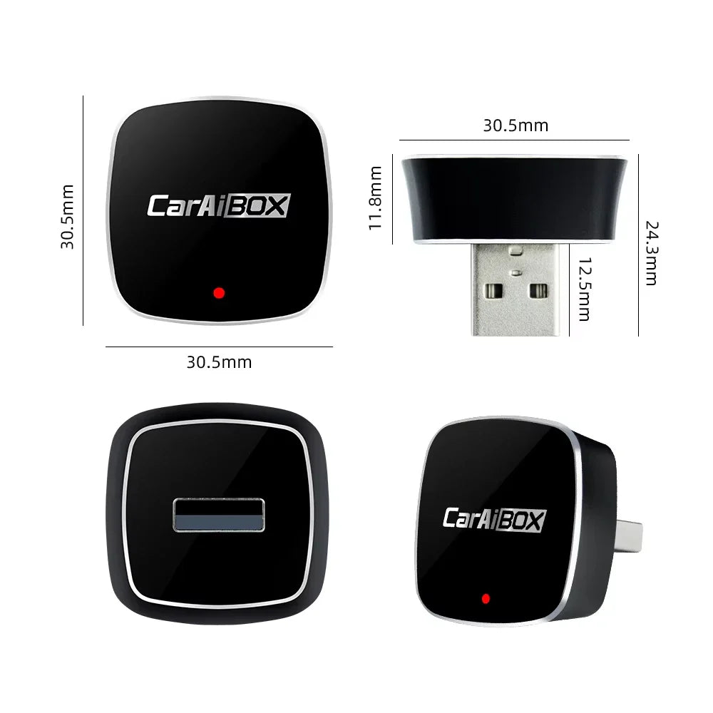 EKIY 2-in-1 Wireless CarPlay & Android Auto Dongle – AI Smart Box for Cars with Wired CarPlay