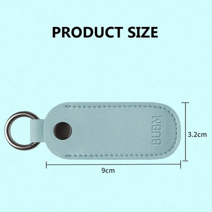 Leather USB Flash Drive Pouch — Protective Storage Case with Key Ring for U Disk, Memory Stick, and Digital Accessories