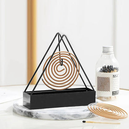 Iron Mosquito Coil Holder: Modern Incense Burner Frame for Household Bedroom Patio - Repellent Incense Rack