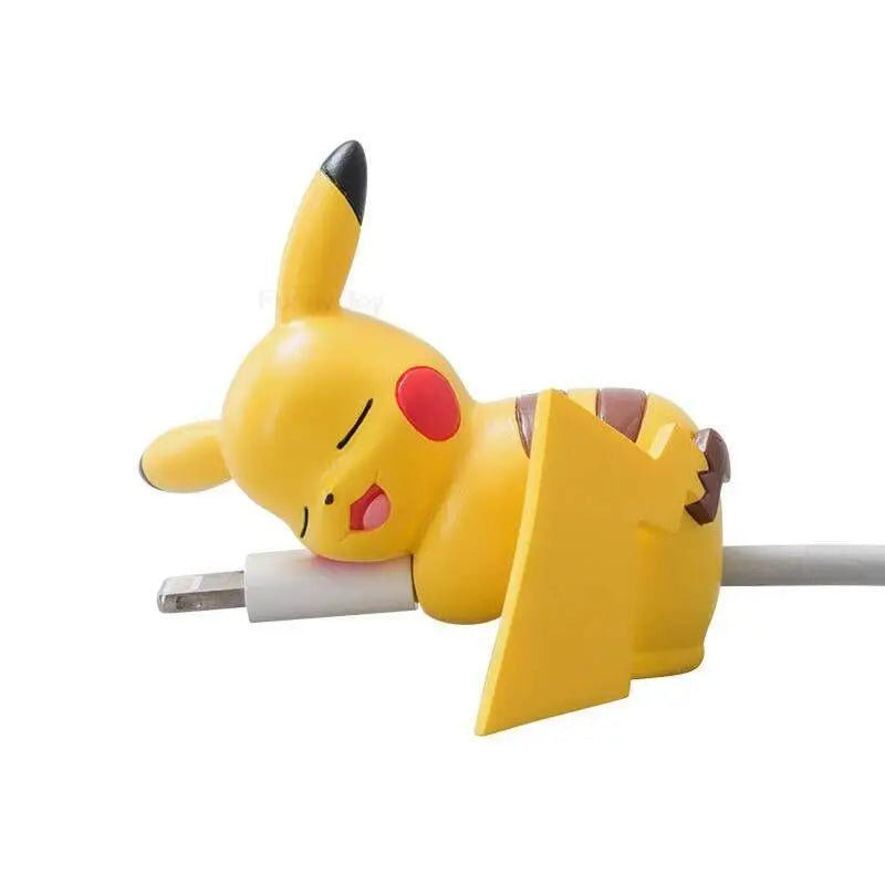 Anime Pokémon USB Cable Bite Case – Pikachu & Eevee Figure Toy Cosplay Prop Gift