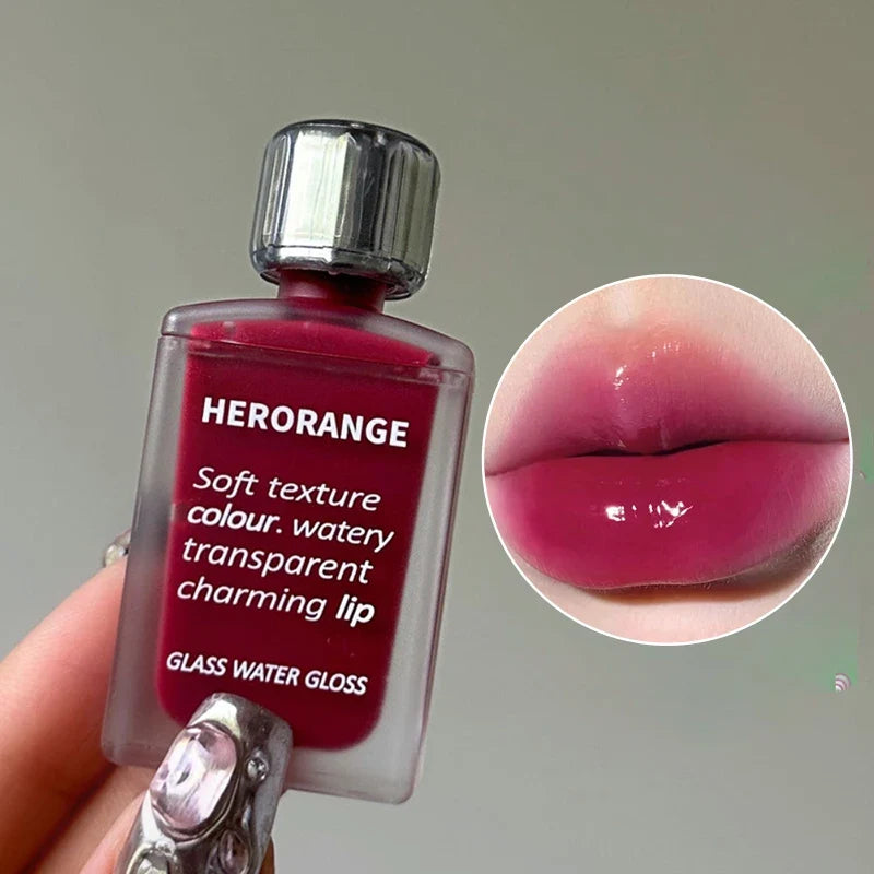 Glass-Like Lip Lacquer - Mirror Shine Hydrating Smudge-Proof Long-Wear Lip Gloss