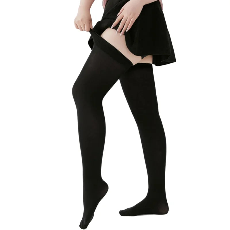 DOIAESKV Plus Size Women's Thigh-High Stockings: Over Knee Socks for Large Size Females - Long Women's Stockings for Comfort and Style