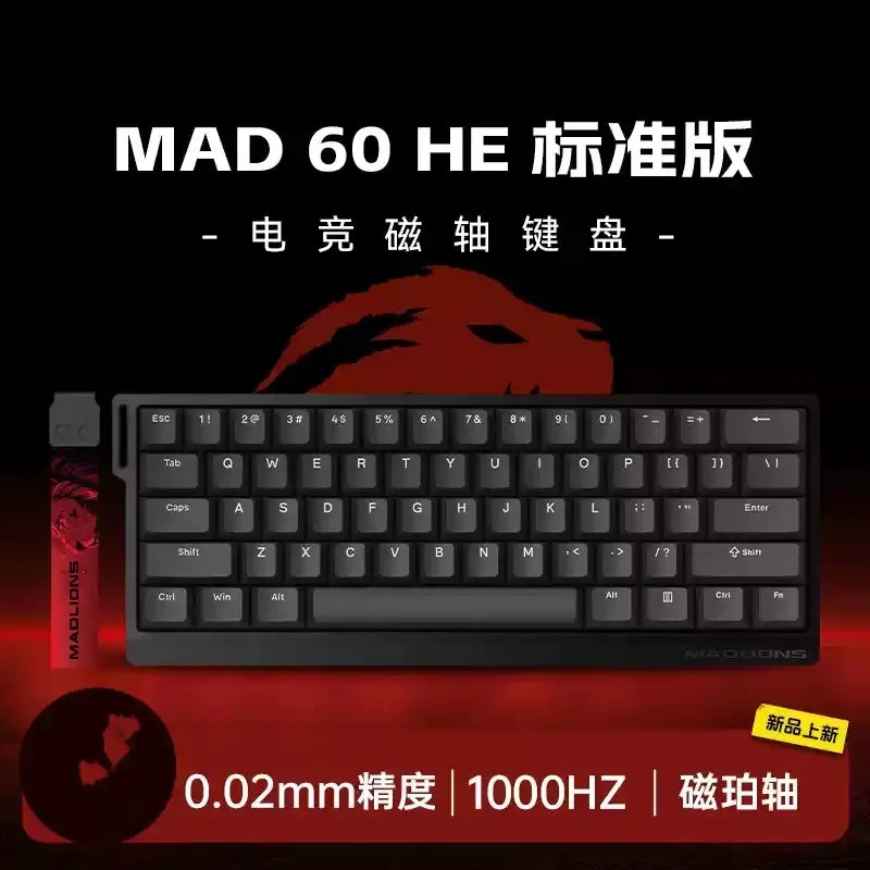 MADLIONS MAD 60/68HE Magnetic Switch Wired Gaming Keyboard – Hot Swap, Rapid Trigger, Customizable PC Gamer Accessory
