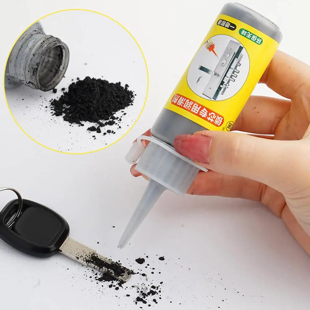 60ml Graphite Powder Lubricant - Natural Lock Core & Keyhole Lubricant for Windows, Keys, Door Guides & Hinges