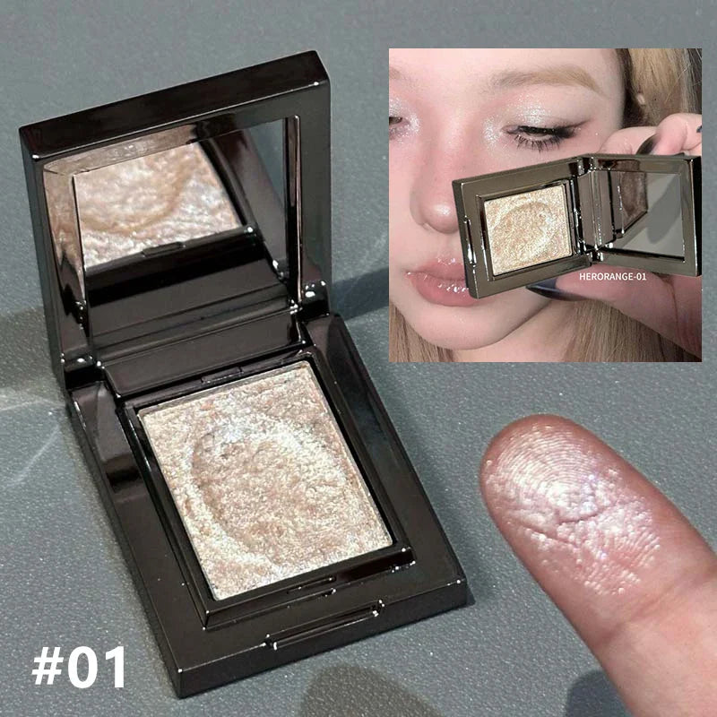 Chameleon Dark Green Eyeshadow Palette – Sparkling Pearlescent Mashed Potato Eye Shadow for Brightening Makeup