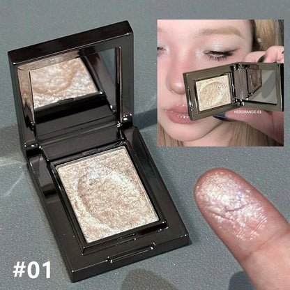 Chameleon Dark Green Eyeshadow Palette – Sparkling Pearlescent Mashed Potato Eye Shadow for Brightening Makeup