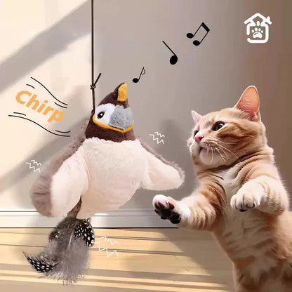 iLMH Smart Cat Interactive Ball Toy - Rechargeable Automatic Rolling Mouse Toy with Faux Tail for Pet Training & Play