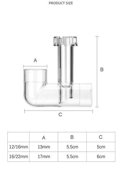 AQUAPRO Aquarium Inlet & Outlet Pipe Set – Plastic Skimmer Lily Flow for Fish Tanks & Bowls
